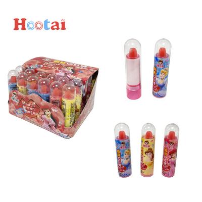 China Natural Halal Fruit Flavor Lipstick Lollipop Hard Candy Lipstick Candy for sale