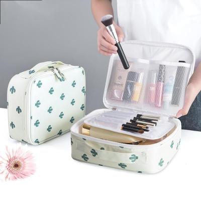 China Waterproof Female Storage Toiletries Bag Women Girl Polyester Outdoor Makeup Bag Women Cosmetic Organizer Make Up Case Cosmetic Bag Pink for sale