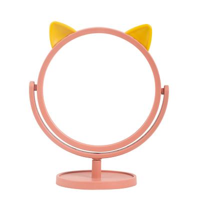 China Amazon Success 2022 Bathroom Vanity Gold Travel Makeup Mirror Logo Desktop Lighted Triples Magnified Make Up Mirror With Lights for sale