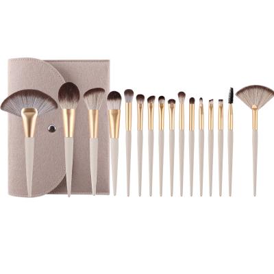 China Eco-Friendly Fan Brush Makeup 16Pcs Powder Foundation Eyelash Fan Big Brush Makeup Eyeshadow Make Up Brush Beauty Cosmetic Tool for sale