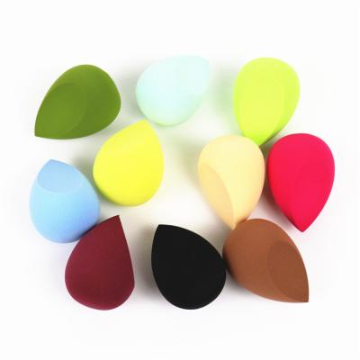 China Mixed Egg Shaped Private Label Color Makeup Sponge Non-Latex Purple Blender Drop Free Material Sponge for sale