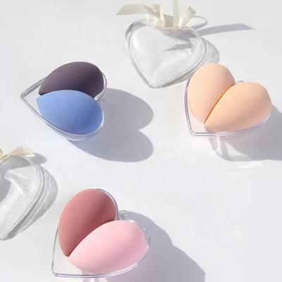 China Makeup Sponge Tool High Quality Latex Beauty Set Case Heart Shape Makeup Sponge Free Packing for sale