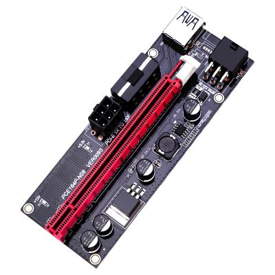 China Titanium+PceA VER009S Riser 009 Card Supplement Adapter USB 3.0 Cable Power PCI Express PCI-E 1X Adapter VER009S to PCIe 1X Converter Riser for sale