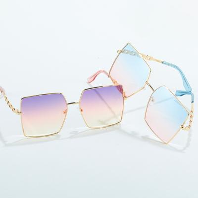 China Wholesale 2022 new arrival custom made ocean glass chain logo oversized rectangle sunglasses DL glasses gafas de sol for sale