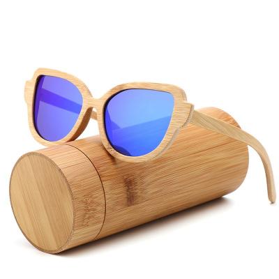 China Custom Eco-Friendly Logo Wholesale gafas de sol 2022 Cat Eye Glass Cat Eye Sunglasses Polarized Bamboo Wood Sunglasses DL for sale