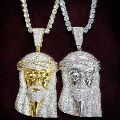 China Free Wholesale High Quality Icedout Big Jesus Pendant Hip Hop Lead and Nickel for sale