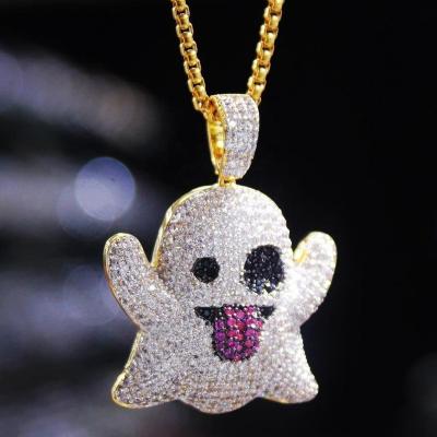 China High Quality Wholesale Icedout Nickel Free Hip Hop Flooded Snapchat Emj Pendant for sale