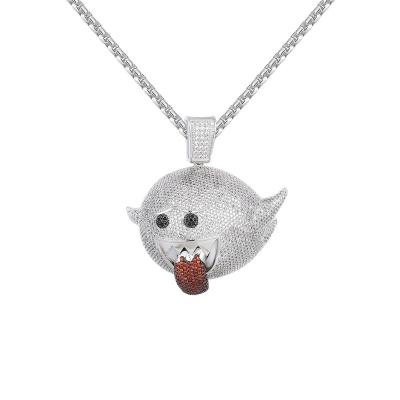 China Wholesale high quality fully icedout ghost emj nickel free pendant hip hop for sale