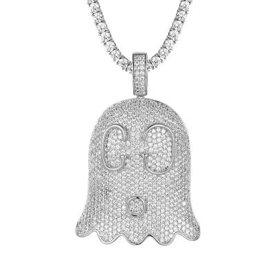 China Wholesale high quality cool icedout hip drop GG Ghost pendant hops nickel free for sale