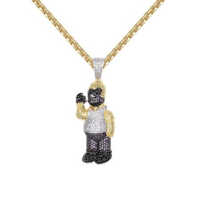 China Nickel hop new wholesale high quality icedout custom hip cartoon character pendant for sale