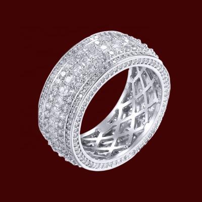 China Lead and Nickel Free Wholesale High Quality Icedout Stone CZ Side Band Fully for sale