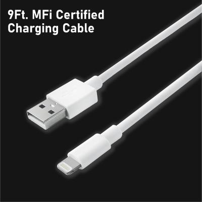 China Big Cell Phone Sale MFi Certified Lightning Cable 9ft/2.75m Ready To Ship Wholesale Price for sale