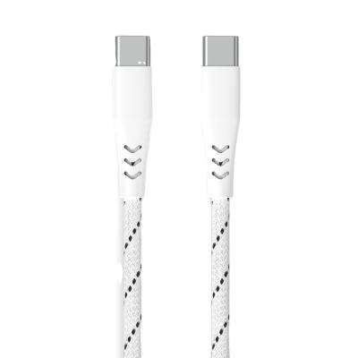 China Camera USB-C to USB-C Charging Cable 2.0 1M White Durable Braided with PVC Housing USB Cable for sale