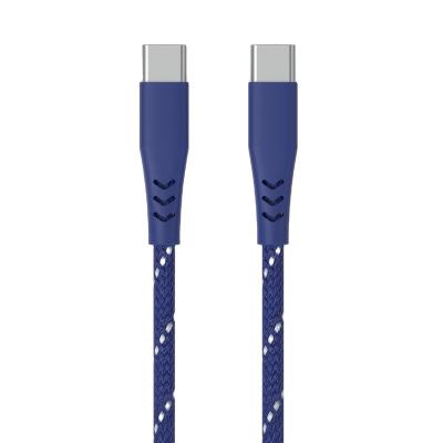 China 2021 Camera Best Thanksgiving Gift Navy Blue USB C Cable Charging Cable C to C Port /3M/10ft. PVC housing with nylon braiding for sale