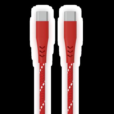 China Fast Charging Type-C Charging Cable USB C 2.0 2M/6ft Camera Case 2021 Hot New Design. 2 color red and white nylon braiding cable for sale