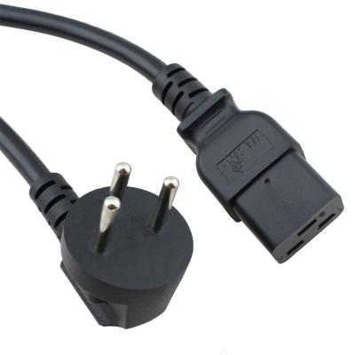 China Home Appliance Israel SII Approved 3 Pin Prong Plug SI32 To IEC C19 16A 250V Connector Power Cord For Home Appliance for sale