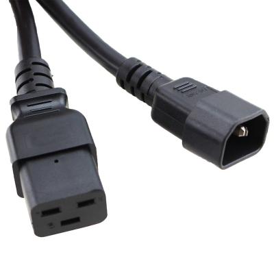 China A.W.G. Black IEC 320 Plug C14 Home Appliance Factory OEM Service UL Standard 8ft 10A/13A/15A 250V 18/16/14 To C19 Power Cord for sale