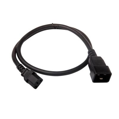 China A.W.G. Black IEC 320 Plug C20 Home Appliance Factory OEM Service UL Standard 6ft 10A/13A/15A 250V 18/16/14 To C13 Power Cord for sale