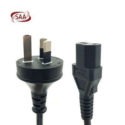 China Home Appliance SAA Listed 2m Australia 3 Pin Plug Standard AU Cable Power Cord AC To C13 for sale