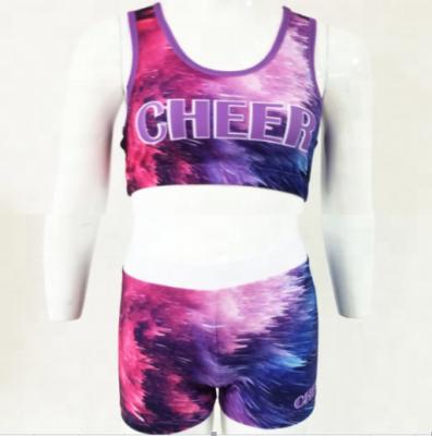 China Customize Practice Wear Sublimated Rhinestones Cheerleading Cheer Team Training Wear M for sale