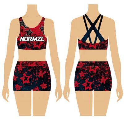 China Best Breathable Cheerleading Awards Sparkle Dance Team Custom Uniforms Encourage Practice Wear for sale