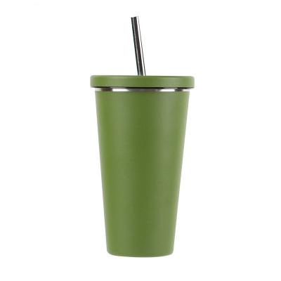 China Wholesale High Quality PORTABLE Vacuum Flask Solid Color With Lid And Straw For Easy Carrying for sale