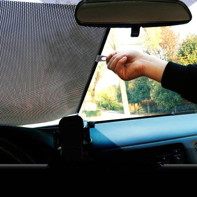 China 40*60cm Car Retractable Sunshade Front Windshield Sunshade Rear Window PVC+Metal UV Protection Curtain for sale