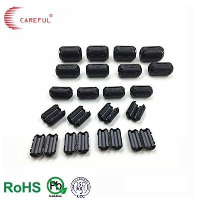 China Advanced Technology EMI Suppressor Snap-On Ferrite Core For USB Cable Diameter 2-13mm for sale