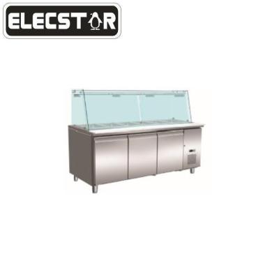 China Single-temperature salad crate /refrigerated counter/commercial kitchen refrigerator cabinet for sale