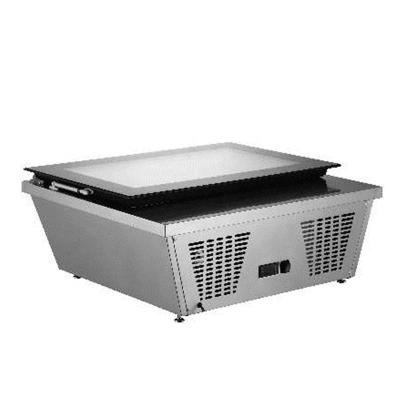 China Single-temperature ventilated countertop cooling fridge, small display cake fridge, stainless steel cold display showcase for sale