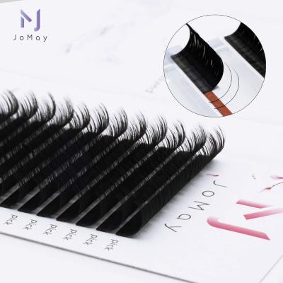 China Jomay Qingdao Super Soft Volume Custom Deep Black Silk Lash 18-20mm Eyelash Extension Wholesaler for sale