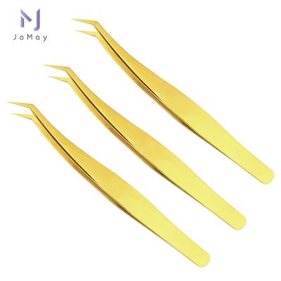 China Custom Logo Beauty Supplies Private Label Tweezers Corrosion Resistant Eyelash Extension Tweezers For Cosmetics for sale