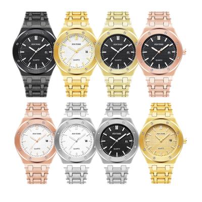 China New Three Alarm Business Men's Watch PT1453 Needles Stainless Steel Calendar Watch Waterproof Watches for sale