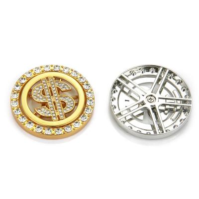 China Hiphop DIY Jewelry Accessories For Phone Case Rotating Dollar Symbol Do It Yourself Hip Hop Style Zircon for sale