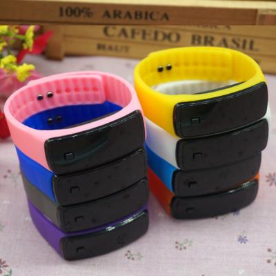 China Customs Lead Chronograph The Student Sports Wristband Watch LED Watch Silicone Watch for sale