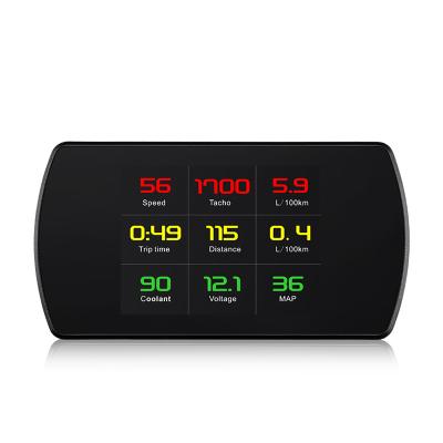 China OBD HUD Head Up Display OBD2 Digital Multimeter HD Display Smart Car with Fuel Consumption and Multi Function P12 for sale