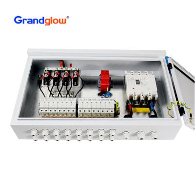 China Grandglow Solar Power System 3 IN 1 OUT 4 IN 2 OUT Photovoltaic PV DC Combiner Box for sale