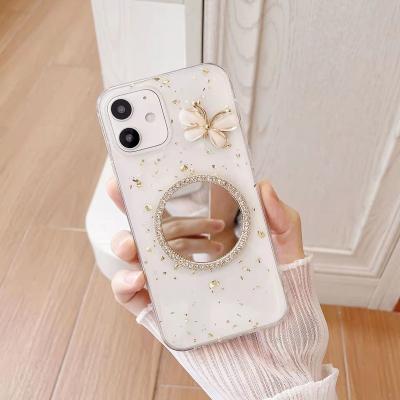 China ZLC005 Cell Phone Covers Luxury Transparent Diamond Butterfly Ladies for sale