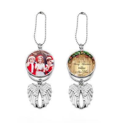 China Double Sided  Women Pendant Necklace Sublimation Metal Aluminum Alloy for sale