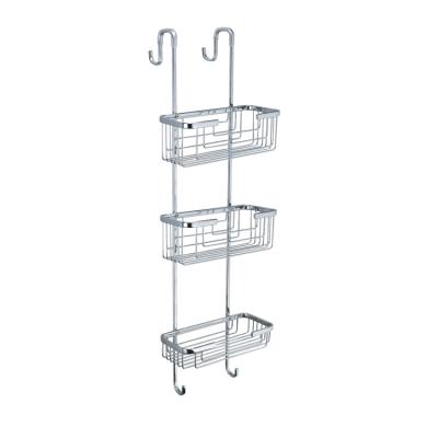 China Modern 3 Tier Over The Shower Caddy Wall Mounted Bathroom Shower Caddy Hanging Rack for sale