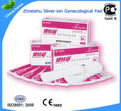 China Zimeishu Silver-ion Gynecological Pad Sterilization Antipruritic Anti-inflammatory Herbal Cleansing pads for sale