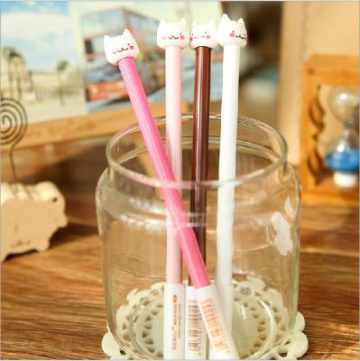 China Hot sale lowest price funny plastic cat ball pen cat plastic ball-point pen office&school beautiful cheap funny pen for sale