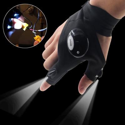 China AU LED Light Night Fishing Gloves Outdoor Rescue Emergency Repairing Work Gloves for sale