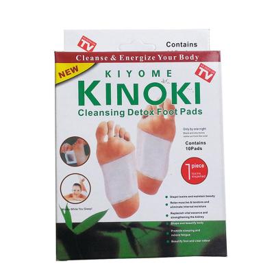 China 10pcs Kinoki Detox Foot Pads Patch Detoxify Toxins Adhesive Help Sleep Keep Fit herbal china foot patch factory supply for sale