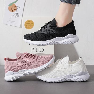 China CUSHIONING 2021 New Arrival Knitted Women Walking Shoes Fashion Cheap Casual Sneakers for sale