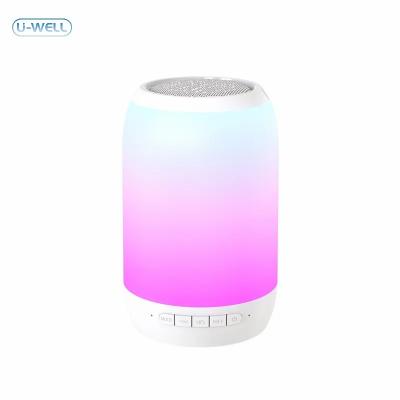 China Video Call RGB LED Light Speaker Portable Mini Speaker Bluetooth Wireless Strong Bass Speakers for sale