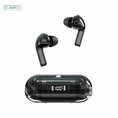 China Sustainable TM20 ANC Headphone HIFI Stereo Wireless Earphones Noise Cancelling LED Display Type-C Wireless Bluetooth Earbuds for sale