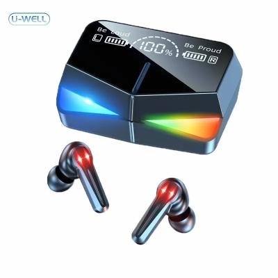 China In-ear M28 TWS Gaming Earphone with Power Bank Low-Latency Headphone Noise Cancelling Earbuds Gaming Wireless Headset for Gaming Call for sale