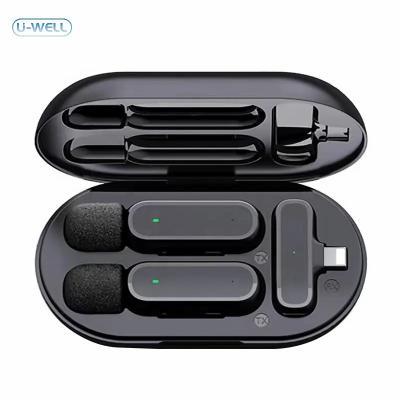 China Noise Canceling  Hight Sensitivity K60 Wireless Lavalier Microphone With Charging Box Portable Plug and Play Wireless Microphone for Mobile Phone for sale