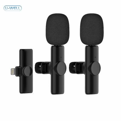 China Lavalier Microphone Mobile Phone K11 Wireless Microphone 2 Clip Live Stream Plug-Play Professional Lavalier Microphone Wireless for sale